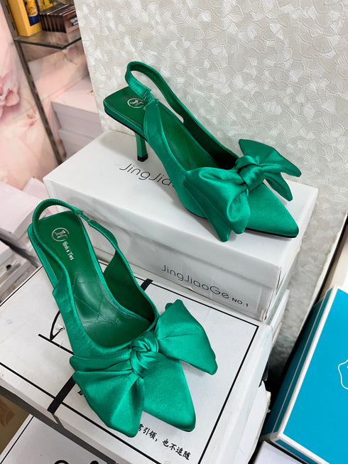 Bow-Knot Elegant Pointed Toe Pump Shoe